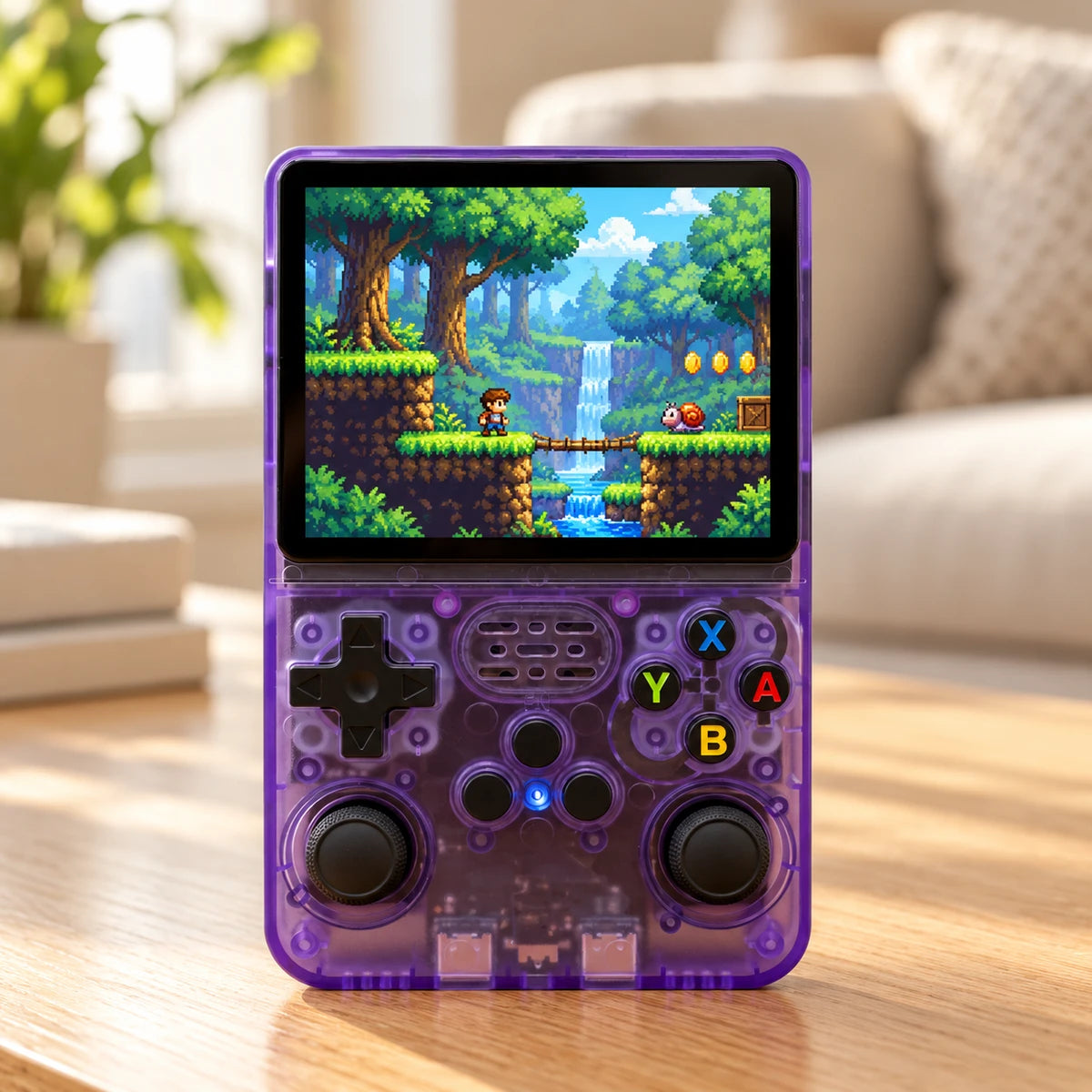 Purple Summerlin Replay on a pale oak table